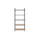 Altino reol, m. 5 hylder - natur vildeg melamin og sort metal (H:156)