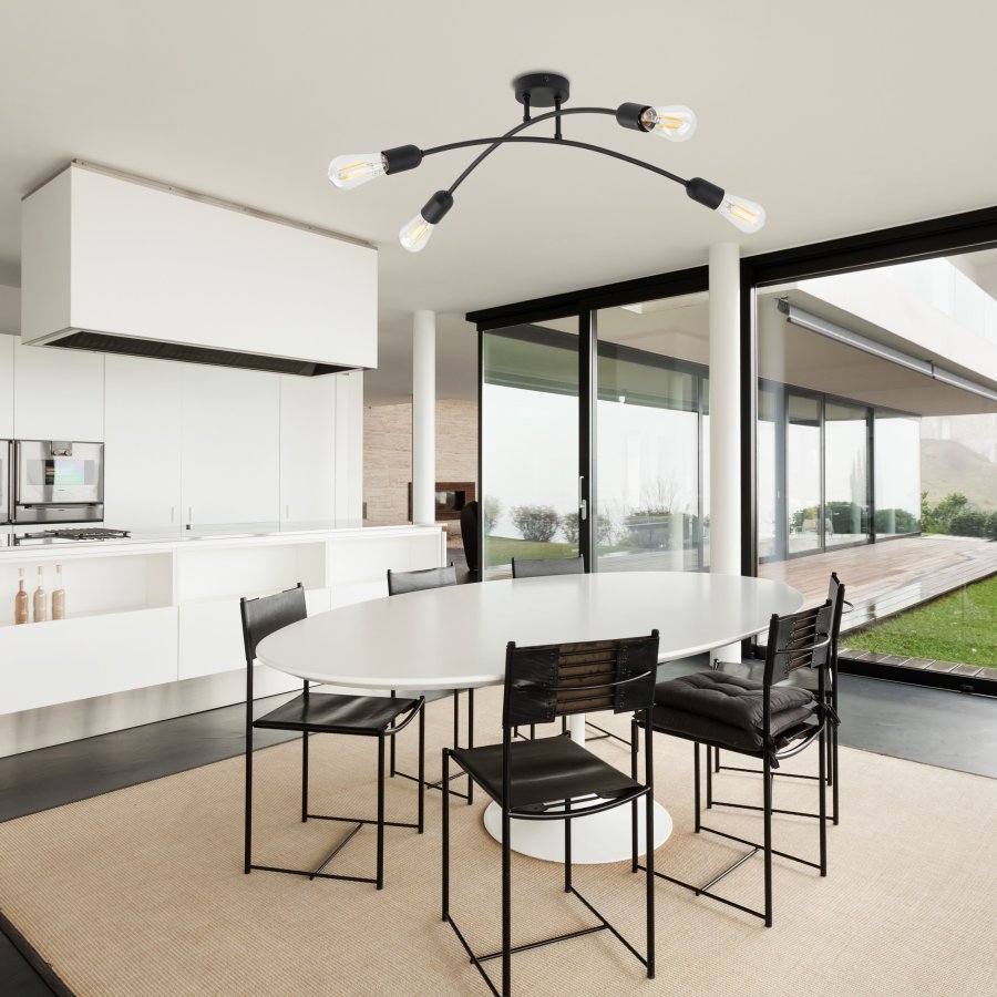 TK Helix loftlampe - sort metal