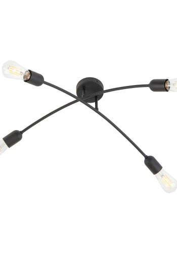 TK Helix loftlampe - sort metal