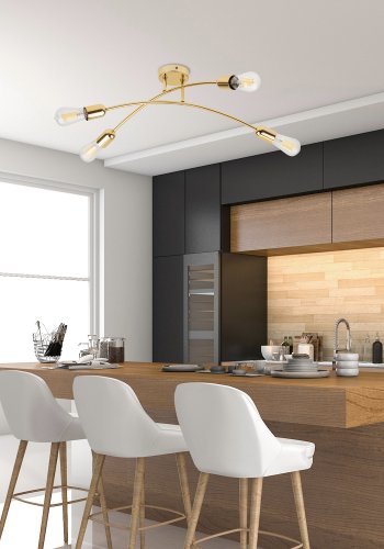 TK Helix loftlampe - guld metal