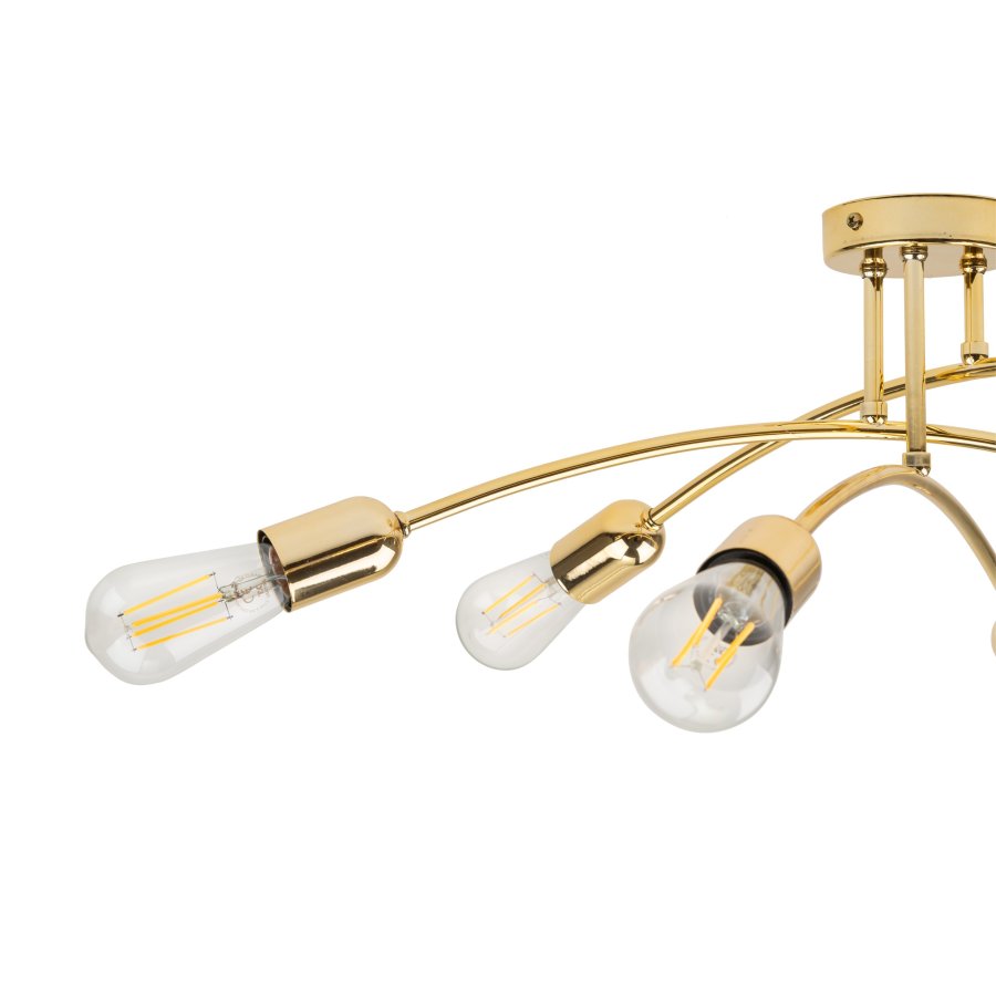 TK Helix loftlampe - guld metal