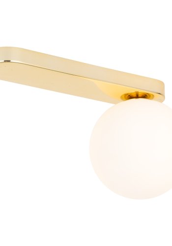 TK Bianca loftlampe - hvid glas og guld stl