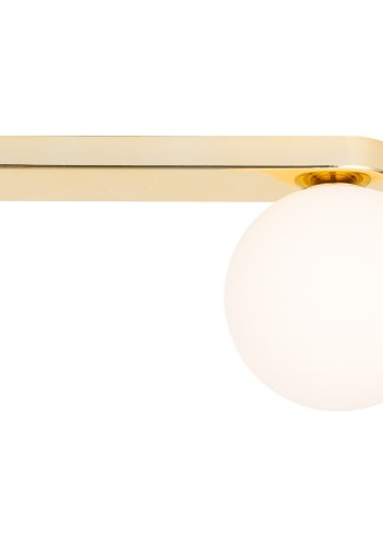 TK Bianca loftlampe - hvid glas og guld stl