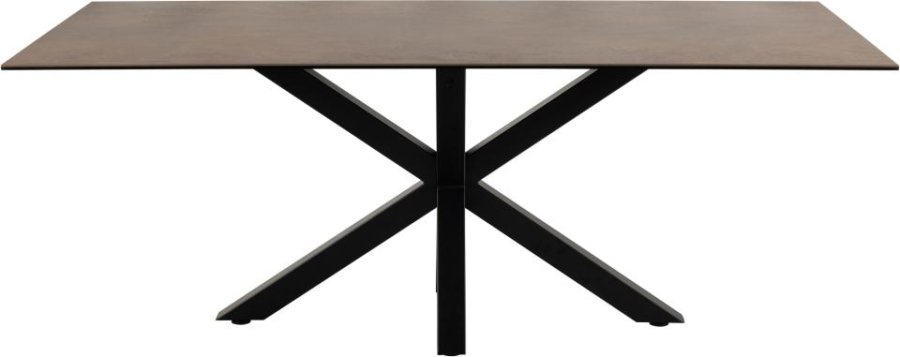 ACT NORDIC Heaven spisebord, rektangulr - rustbrun keramik og sort stl (200x100)