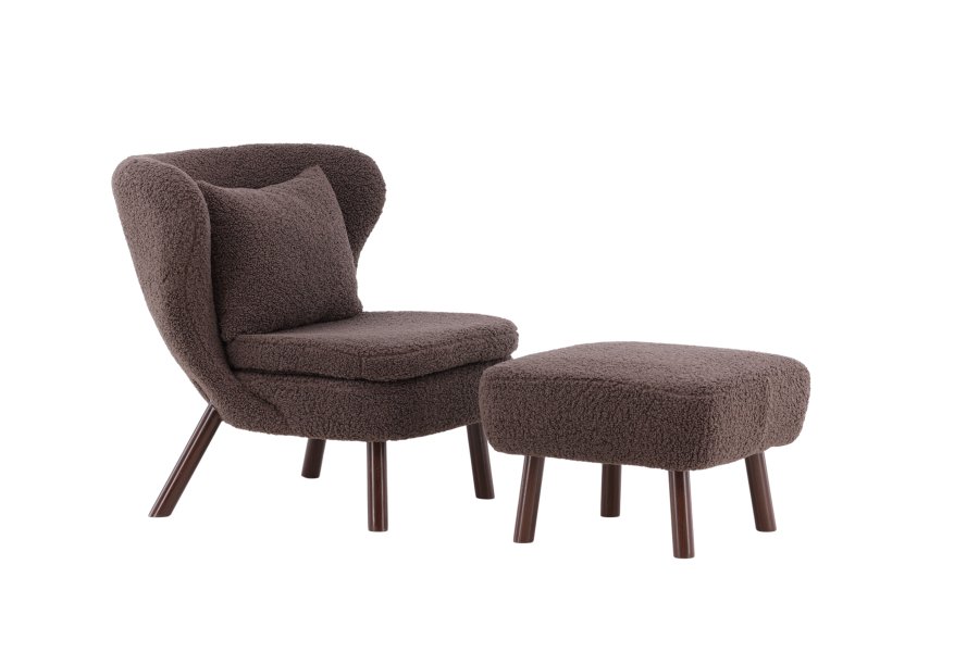 VIND COLLECTION Ryxö lnestol - brun polyester og brun stl