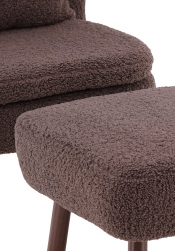 VIND COLLECTION Ryxö lnestol - brun polyester og brun stl