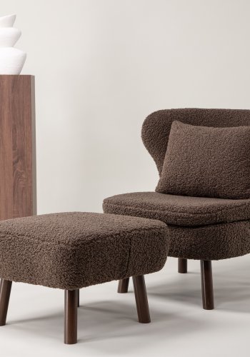 VIND COLLECTION Ryxö lnestol - brun polyester og brun stl