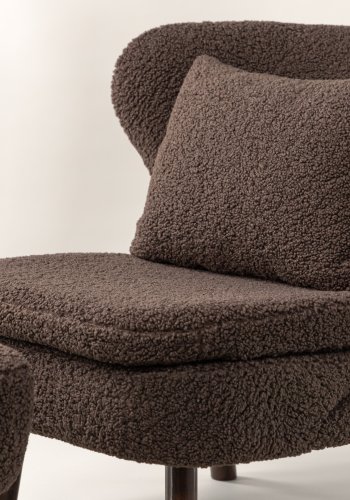 VIND COLLECTION Ryxö lnestol - brun polyester og brun stl