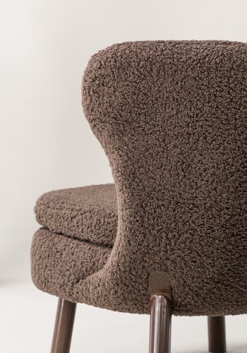 VIND COLLECTION Ryxö lnestol - brun polyester og brun stl