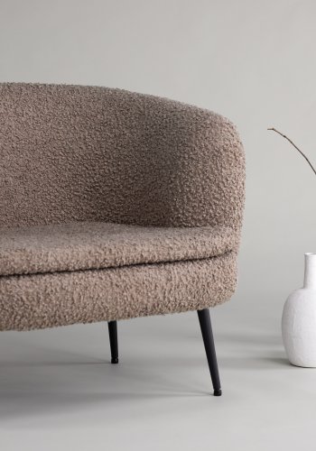 VIND COLLECTION Nordkoster lnestol, m. armln - beige bamsestof polyester og sort stl