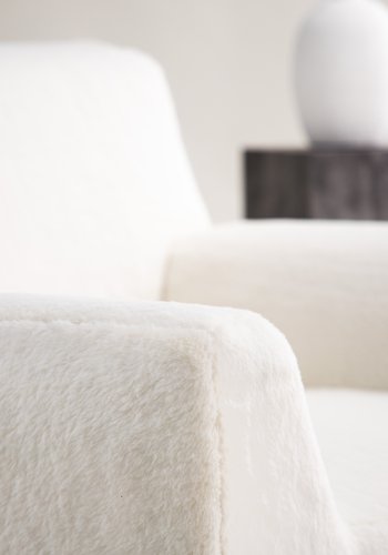 VIND COLLECTION Rossö lnestol, m. armln - hvid uld fleece