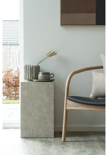 HOUSE NORDIC Frokosttallerken, keramik, gr/brun, 21 cm, st af 4