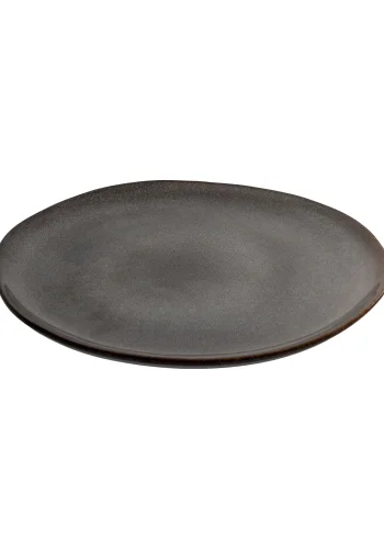 HOUSE NORDIC Frokosttallerken, keramik, gr/brun, 21 cm, st af 4