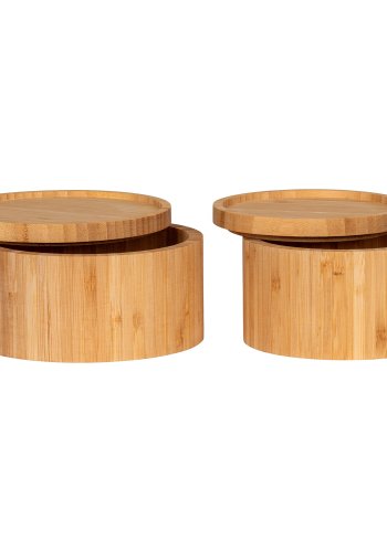 HOUSE NORDIC Opbevarings boks, bambus, natur, st af 2