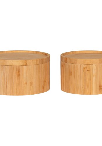 HOUSE NORDIC Opbevarings boks, bambus, natur, st af 2