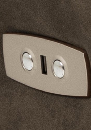 ACT NORDIC Kamares recliner, m. el, C stik, USB-A, drejefunktion - antracitgr stof og sort stl