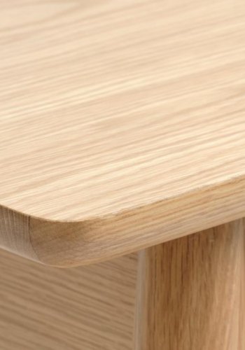 Barrali konsolbord, m. 1 hylde og 1 skuffe - natur rattan, egefinér og egetr (110x40)