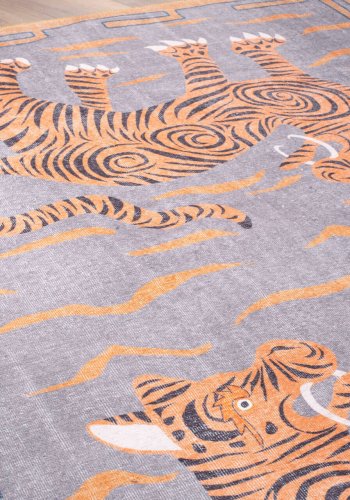 TEPPI Opus Hall gulvtppe, m. mnster, rektangulr - multifarvet polyester (75x150)