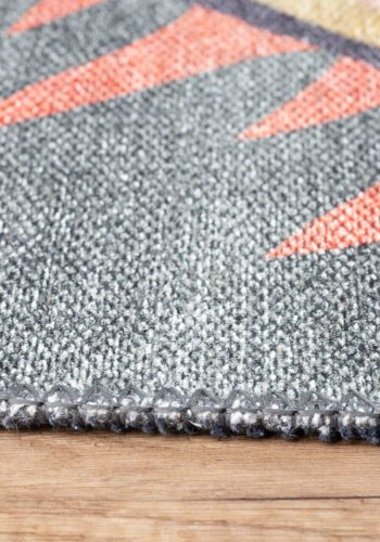 TEPPI Opus gulvtppe, m. mnster, rektangulr - multifarvet polyester (140x190)