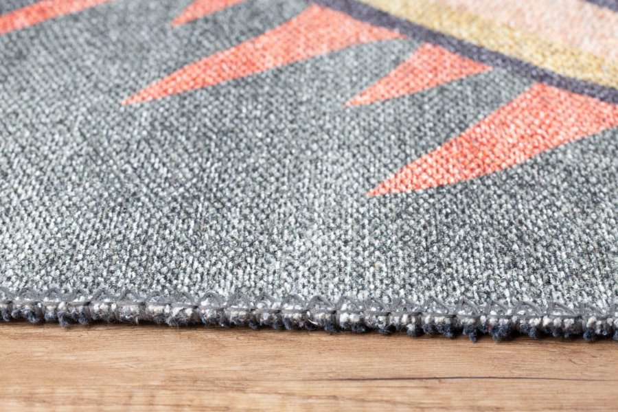 TEPPI Opus gulvtppe, m. mnster, rektangulr - multifarvet polyester (140x190)