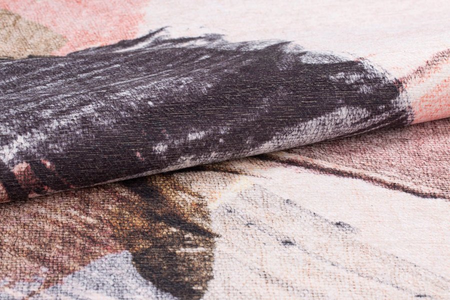 TEPPI Funk gulvtppe, m. mnster, rektangulr - multifarvet polyester (230x330)