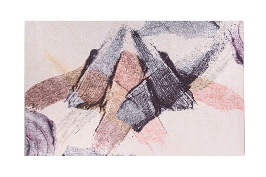 TEPPI Funk gulvtppe, m. mnster, rektangulr - multifarvet polyester (230x330)