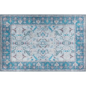 TEPPI Dorian Hall gulvtppe, m. mnster, rektangulr - multifarvet polyester (75x150)