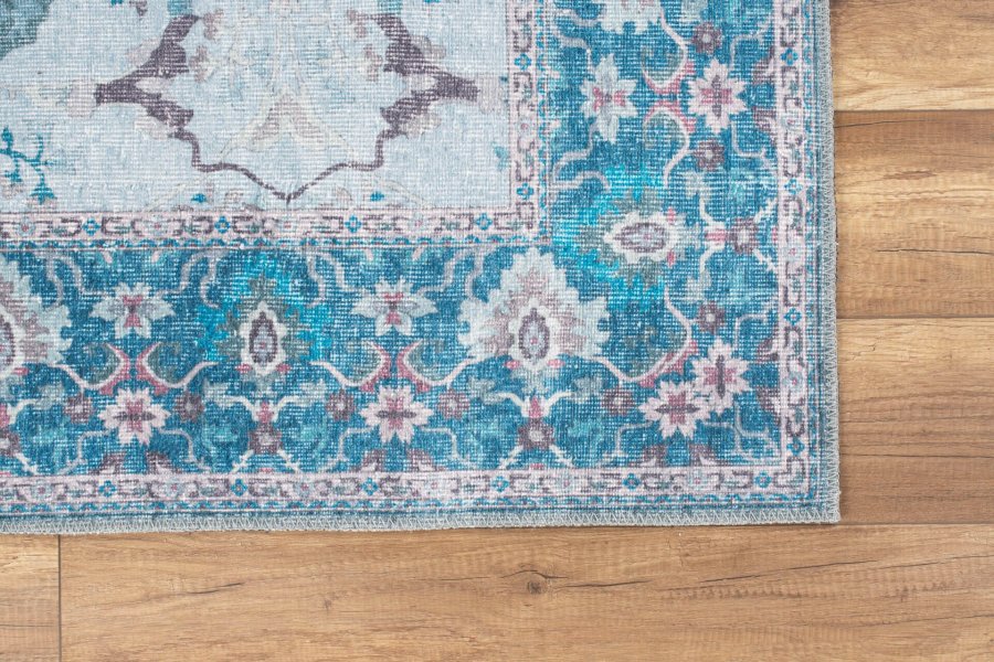 TEPPI Dorian Hall gulvtppe, m. mnster, rektangulr - multifarvet polyester (75x150)