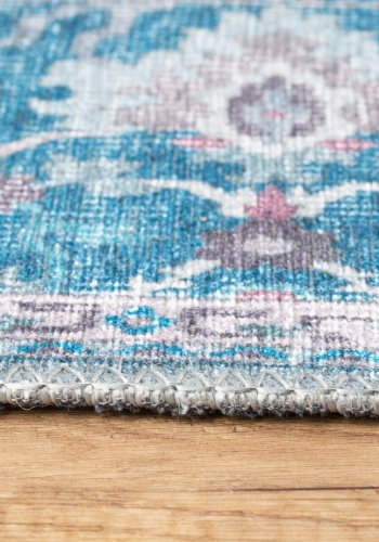 TEPPI Dorian Hall gulvtppe, m. mnster, rektangulr - multifarvet polyester (75x150)