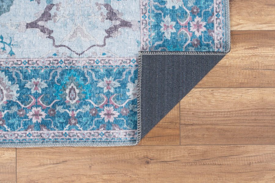 TEPPI Dorian Hall gulvtppe, m. mnster, rektangulr - multifarvet polyester (75x230)