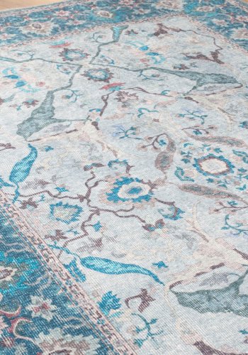 TEPPI Dorian Hall gulvtppe, m. mnster, rektangulr - multifarvet polyester (75x230)