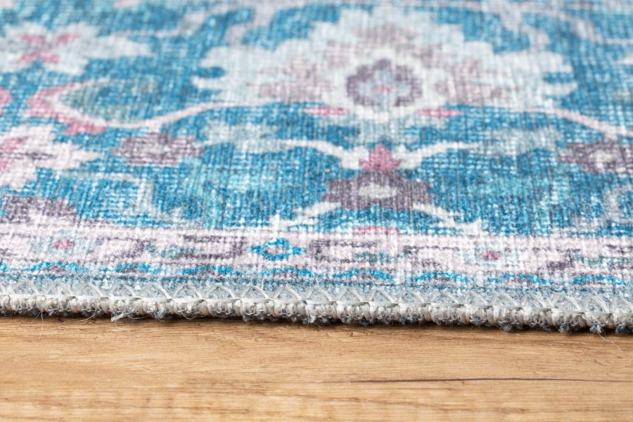 TEPPI Dorian Hall gulvtppe, m. mnster, rektangulr - multifarvet polyester (75x230)