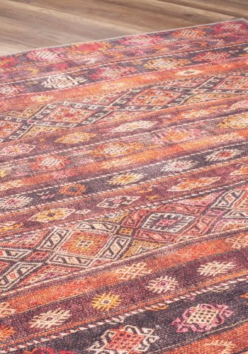 TEPPI Soul gulvtppe, m. mnster, rektangulr - multifarvet polyester (150x230)