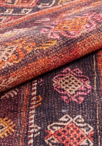 TEPPI Soul gulvtppe, m. mnster, rektangulr - multifarvet polyester (150x230)