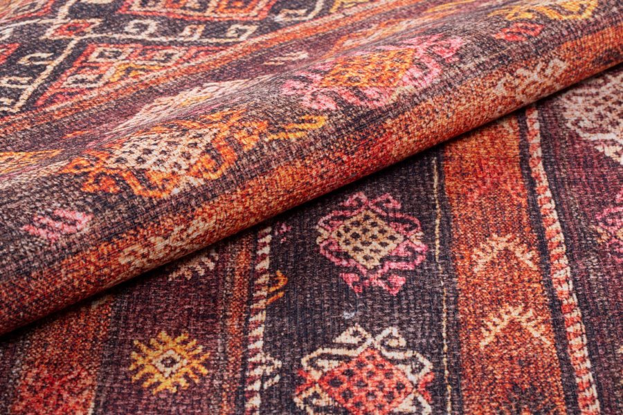 TEPPI Soul gulvtppe, m. mnster, rektangulr - multifarvet polyester (150x230)