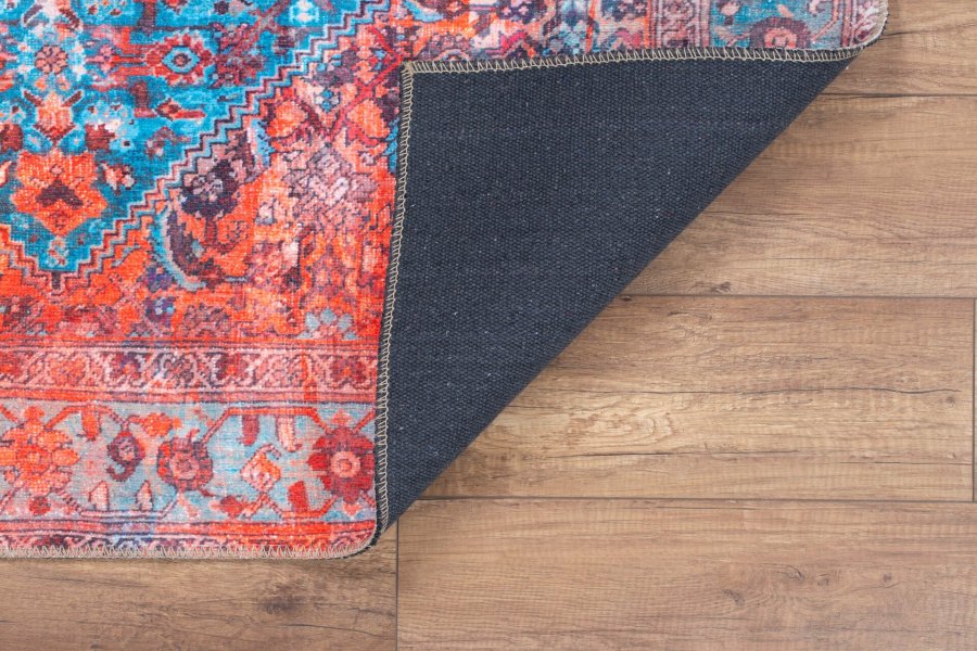 TEPPI Fusion gulvtppe, m. mnster, rektangulr - multifarvet polyester (210x310)