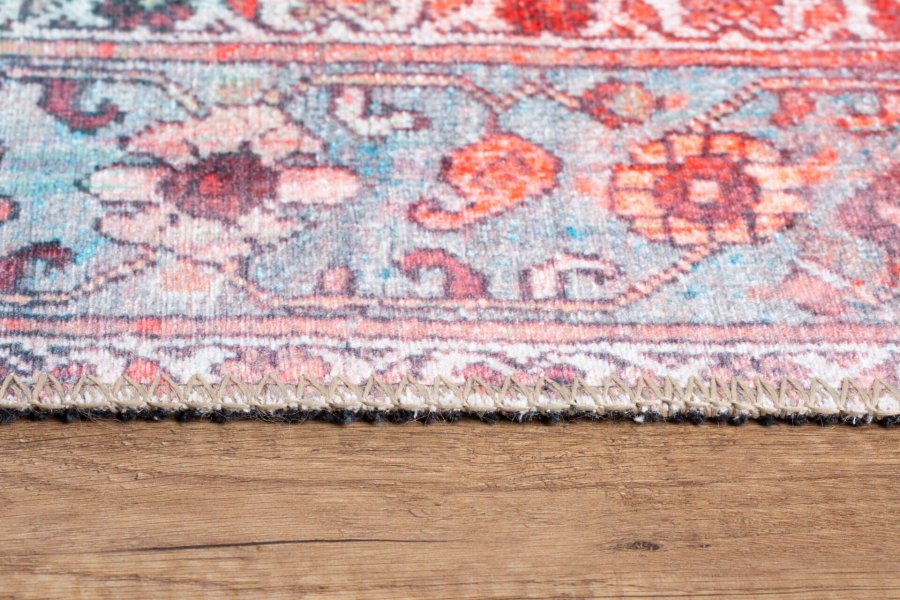 TEPPI Fusion gulvtppe, m. mnster, rektangulr - multifarvet polyester (210x310)