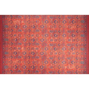 TEPPI Dorian gulvtppe, m. mnster, rektangulr - multifarvet polyester (230x330)