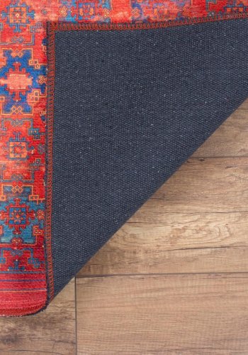 TEPPI Dorian gulvtppe, m. mnster, rektangulr - multifarvet polyester (230x330)