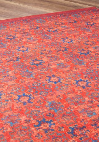 TEPPI Dorian gulvtppe, m. mnster, rektangulr - multifarvet polyester (230x330)