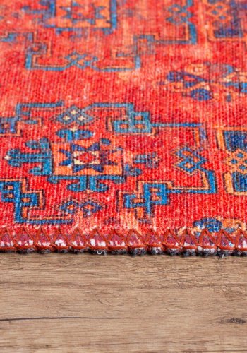 TEPPI Dorian gulvtppe, m. mnster, rektangulr - multifarvet polyester (230x330)