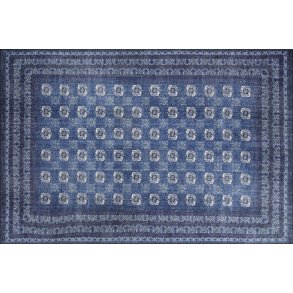 TEPPI Blues gulvtppe, m. mnster, rektangulr - multifarvet polyester (230x330)