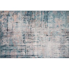 TEPPI Fusion gulvtppe, m. mnster, rektangulr - multifarvet polyester (150x230)