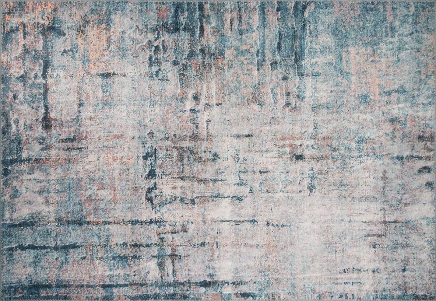 TEPPI Fusion gulvtppe, m. mnster, rektangulr - multifarvet polyester (150x230)