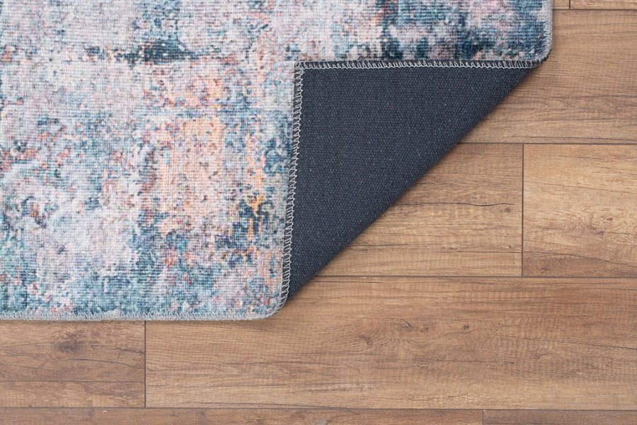 TEPPI Fusion gulvtppe, m. mnster, rektangulr - multifarvet polyester (150x230)