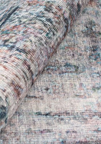 TEPPI Fusion gulvtppe, m. mnster, rektangulr - multifarvet polyester (150x230)