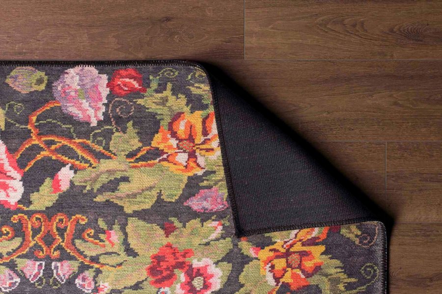 TEPPI Soul gulvtppe, m. mnster, rektangulr - multifarvet polyester (140x190)