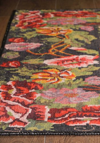 TEPPI Soul gulvtppe, m. mnster, rektangulr - multifarvet polyester (140x190)