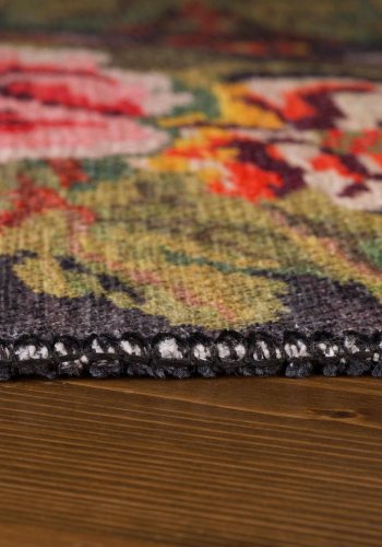 TEPPI Soul gulvtppe, m. mnster, rektangulr - multifarvet polyester (140x190)