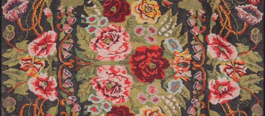 TEPPI Soul gulvtppe, m. mnster, rektangulr - multifarvet polyester (150x230)